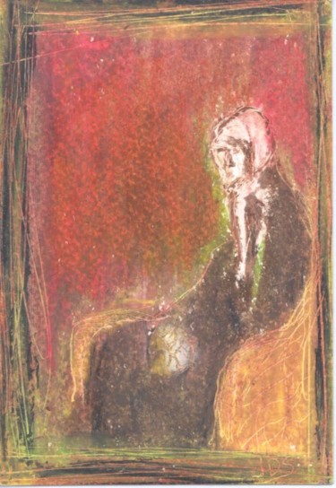 Painting titled "Old Woman" by Juli Southmayd, Original Artwork
