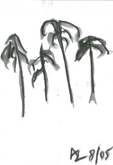 Painting titled "Palm Trees" by Juli Southmayd, Original Artwork