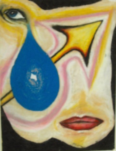 Malerei mit dem Titel "Tear Drop" von Juli Southmayd, Original-Kunstwerk