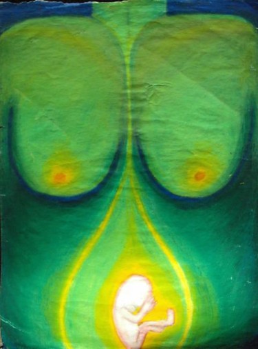 Painting titled "Fetus" by Juli Southmayd, Original Artwork
