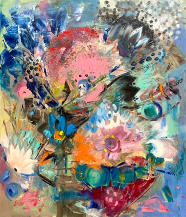 Картина под названием "Secret1" - Julia Abramoshvili, Подлинное произведение искусства, Масло Установлен на Деревянная рама…