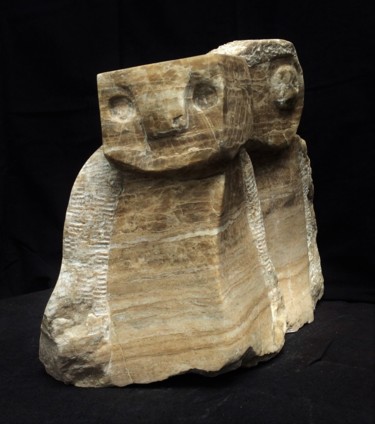 Sculpture titled "Couple" by Julia Ardaillon, Original Artwork, Stone