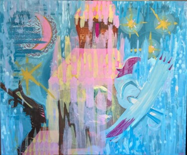 Картина под названием "Fata morgana" - Julia Bakhareva, Подлинное произведение искусства, Акрил Установлен на Деревянная рам…