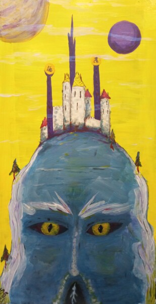Malerei mit dem Titel "The Guard of Dreams" von Julia Bataeva, Original-Kunstwerk, Acryl