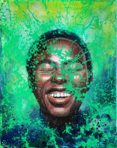 "Happy Splash Colors" başlıklı Tablo Julia Brinkfrau tarafından, Orijinal sanat, Petrol