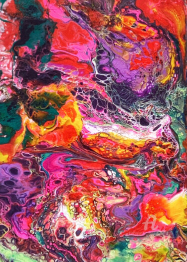 Картина под названием "Exotic vibes colorf…" - Julia Brinkfrau, Подлинное произведение искусства, Акрил