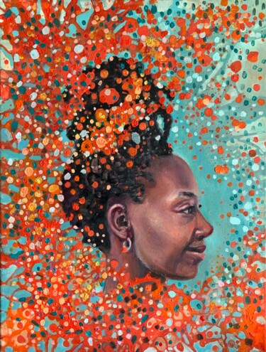 Painting titled "African american ar…" by Julia Brinkfrau, Original Artwork, Oil