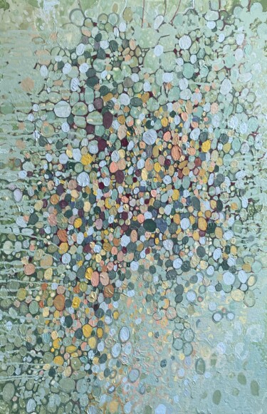 Painting titled "sage green abstract…" by Julia Brinkfrau, Original Artwork, Acrylic