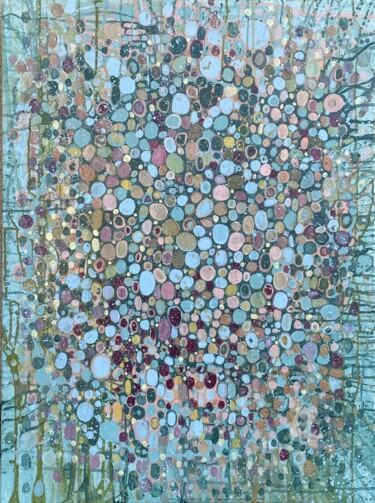 Картина под названием "sage green abstract…" - Julia Brinkfrau, Подлинное произведение искусства, Акрил