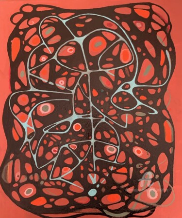Peinture intitulée "Terracotta abstract…" par Julia Brinkfrau, Œuvre d'art originale, Huile