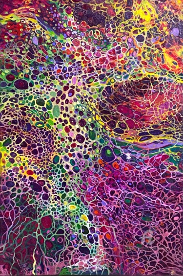 Malarstwo zatytułowany „abstract art colorf…” autorstwa Julia Brinkfrau, Oryginalna praca, Olej