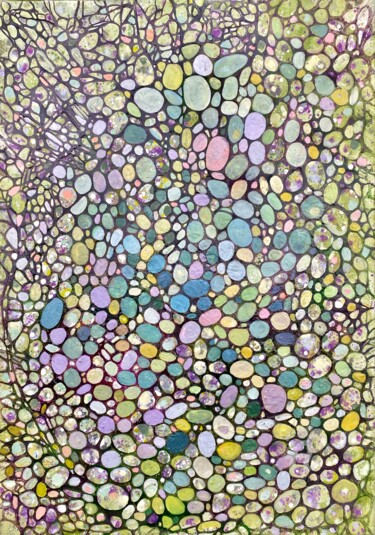 Pintura titulada "Abstract art oil gr…" por Julia Brinkfrau, Obra de arte original, Oleo