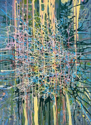 Pintura titulada "Large abstract colo…" por Julia Brinkfrau, Obra de arte original, Acrílico