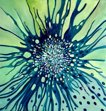 Ζωγραφική με τίτλο "Large abstract flow…" από Julia Brinkfrau, Αυθεντικά έργα τέχνης, Λάδι