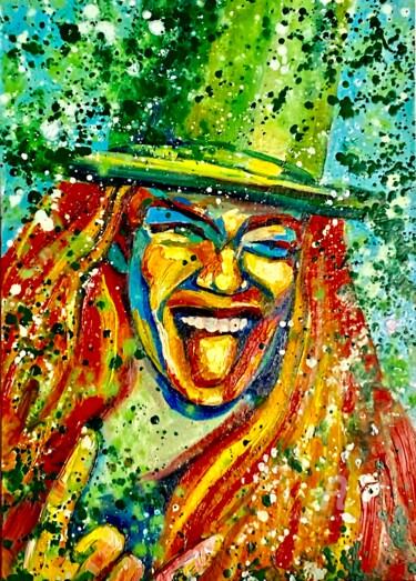 Pittura intitolato "positive woman port…" da Julia Brinkfrau, Opera d'arte originale, Olio