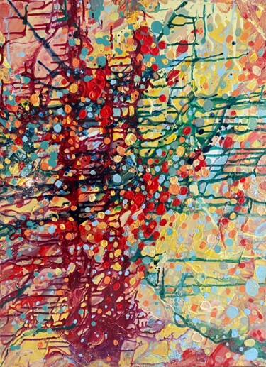 "Large colorful abst…" başlıklı Tablo Julia Brinkfrau tarafından, Orijinal sanat, Akrilik