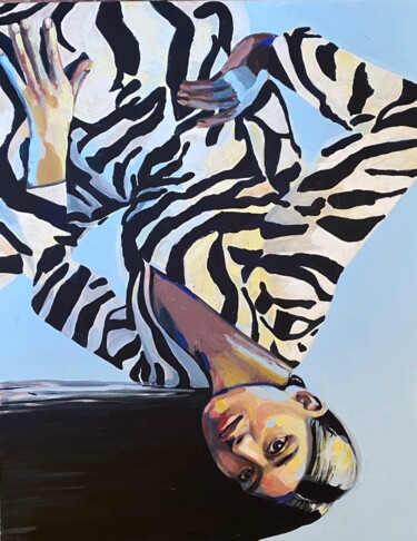 Картина под названием "large modern woman…" - Julia Brinkfrau, Подлинное произведение искусства, Акрил