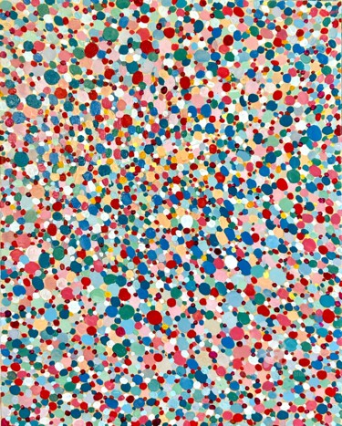 Pintura intitulada "abstract pointillis…" por Julia Brinkfrau, Obras de arte originais, Acrílico