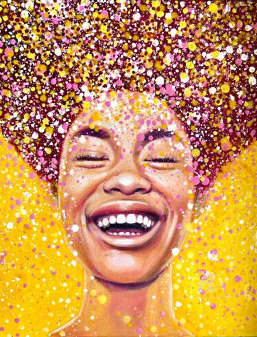 Pintura titulada "black women art afr…" por Julia Brinkfrau, Obra de arte original, Oleo