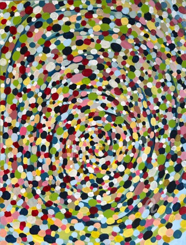 「Large green abstrac…」というタイトルの絵画 Julia Brinkfrauによって, オリジナルのアートワーク, アクリル
