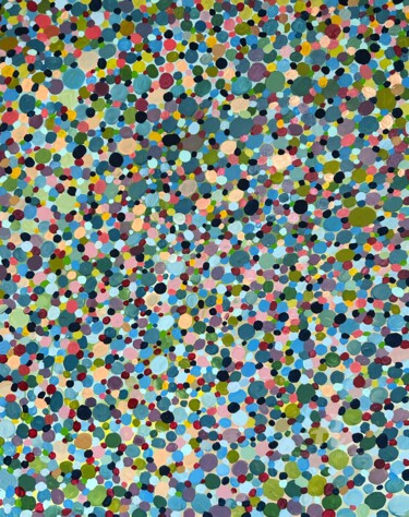 Schilderij getiteld "Large abstract poin…" door Julia Brinkfrau, Origineel Kunstwerk, Acryl