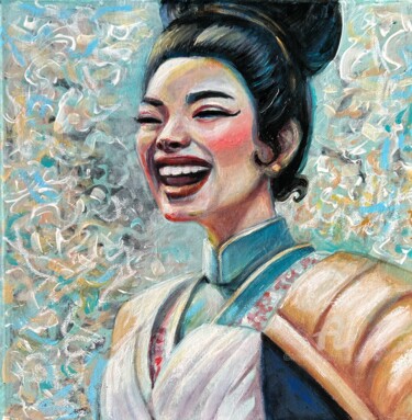 Pintura titulada "Modern portrait lau…" por Julia Brinkfrau, Obra de arte original, Oleo