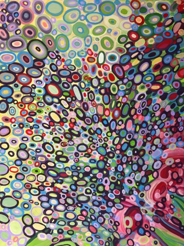 Картина под названием "Large colorful abst…" - Julia Brinkfrau, Подлинное произведение искусства, Акрил