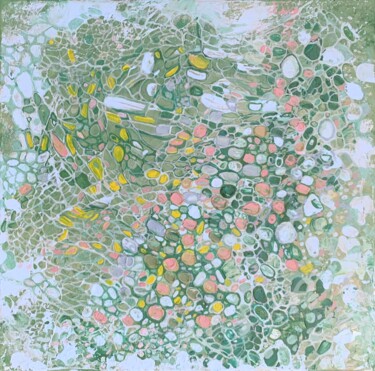 Ζωγραφική με τίτλο "Sage green abstract…" από Julia Brinkfrau, Αυθεντικά έργα τέχνης, Ακρυλικό