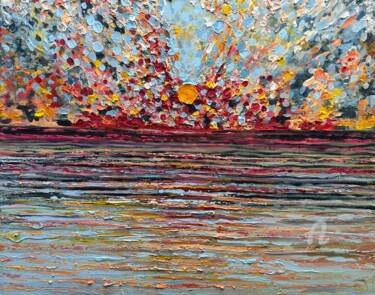 Pittura intitolato "Large abstract seas…" da Julia Brinkfrau, Opera d'arte originale, Acrilico