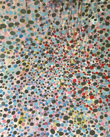 Painting titled "Abstract pointillis…" by Julia Brinkfrau, Original Artwork, Acrylic