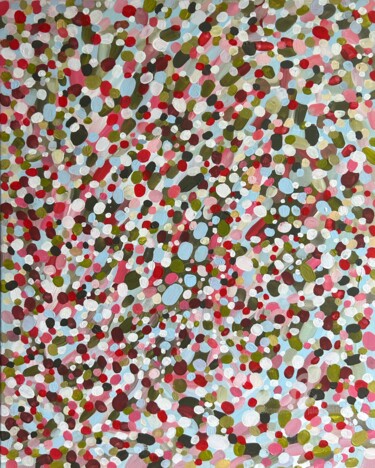 Painting titled "Large abstract poin…" by Julia Brinkfrau, Original Artwork, Acrylic
