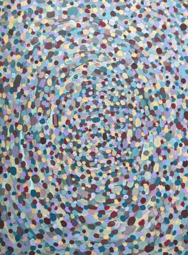 Ζωγραφική με τίτλο "Abstract pointillis…" από Julia Brinkfrau, Αυθεντικά έργα τέχνης, Ακρυλικό