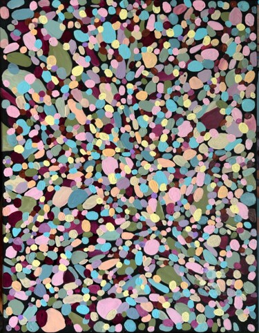 Pintura titulada "Large abstract poin…" por Julia Brinkfrau, Obra de arte original, Acrílico