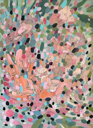 「Large abstract flow…」というタイトルの絵画 Julia Brinkfrauによって, オリジナルのアートワーク, アクリル