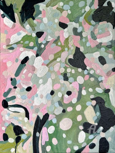 Pintura titulada "Large abstract bota…" por Julia Brinkfrau, Obra de arte original, Acrílico
