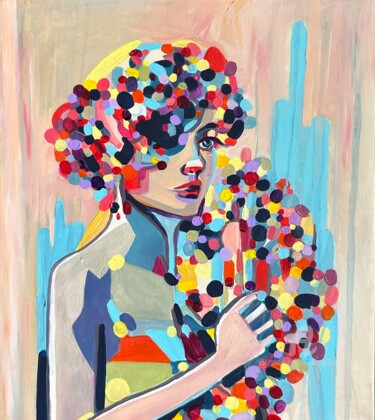 Pintura titulada "Modern abstract poi…" por Julia Brinkfrau, Obra de arte original, Acrílico