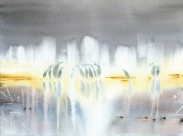 Malerei mit dem Titel "Creator" von Julia Bunkevich, Original-Kunstwerk, Aquarell