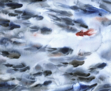 Peinture intitulée "Opposition" par Julia Bunkevich, Œuvre d'art originale, Aquarelle