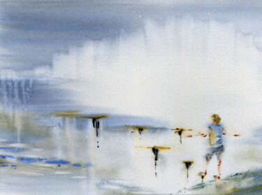 Schilderij getiteld "Make a step" door Julia Bunkevich, Origineel Kunstwerk, Aquarel