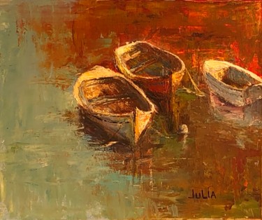 Peinture intitulée "mouillage au couche…" par Julia Colletto, Œuvre d'art originale, Acrylique