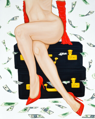 Картина под названием "Competitive Advanta…" - Julia Dogan, Подлинное произведение искусства, Масло