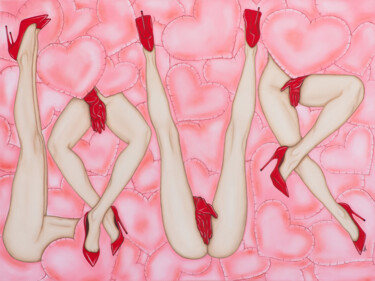 Pintura titulada ""LOVE"" por Julia Dogan, Obra de arte original, Oleo