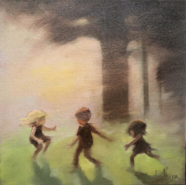 Painting titled "The play" by Julia Elkina, Original Artwork, Oil