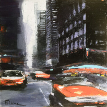 Painting titled "NYC" by Julia Elkina, Original Artwork, Oil