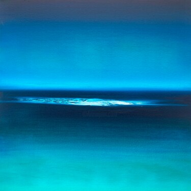 Peinture intitulée "Into the Deep Blue" par Julia Everett, Œuvre d'art originale, Huile Monté sur Châssis en bois