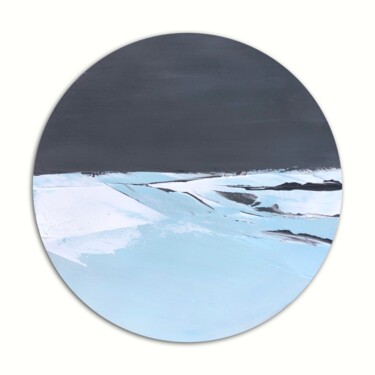 Painting titled "The cold horizon 01" by Julia Evpak, Original Artwork, Acrylic