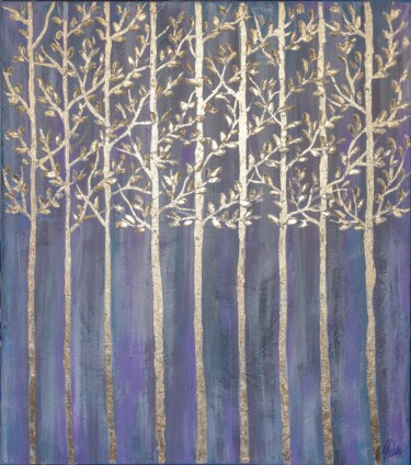 Pittura intitolato "Fairy forest" da Julia Filimonova, Opera d'arte originale, Acrilico