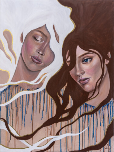 Peinture intitulée "Duet" par Julia Filimonova, Œuvre d'art originale, Acrylique