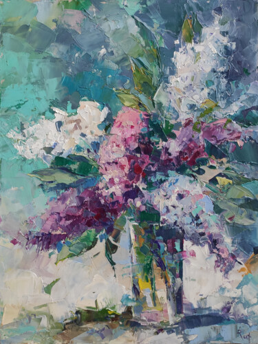 Peinture intitulée "Lilas / Lilac" par Julia Fomina, Œuvre d'art originale, Huile