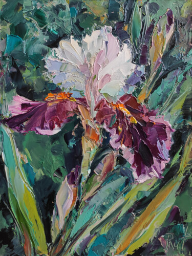 Painting titled "Iris" by Julia Fomina, Original Artwork, Oil